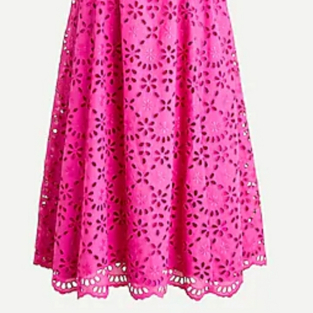 NWT J. Crew Short Sleeve A-line Eyelet Dress - Picture 8 of 14
